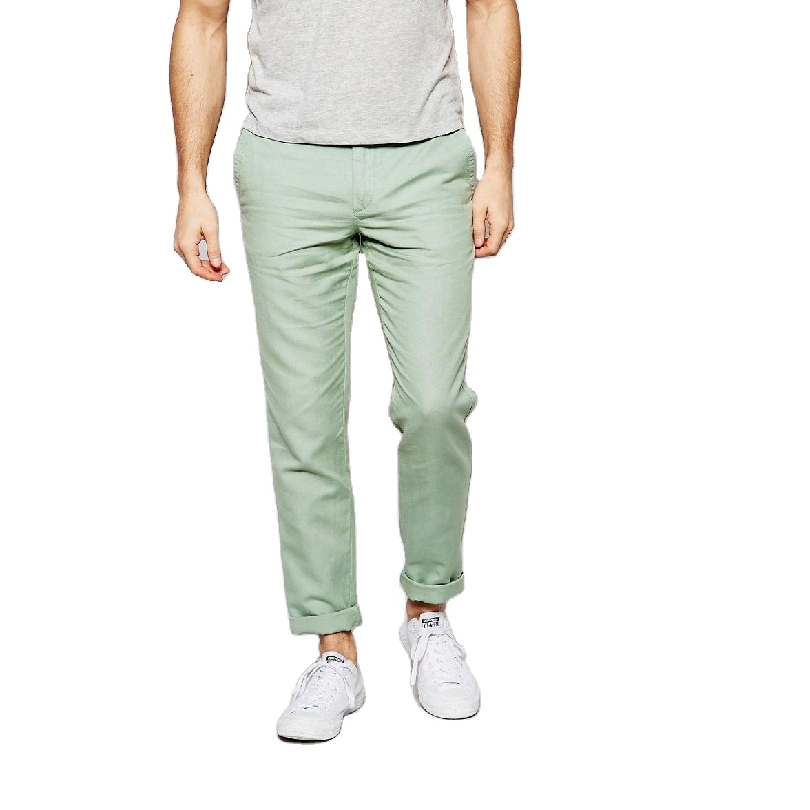 Fashion High Quality Custom Logo Straight Heavyweight Oxford Fabric Men's Chinos Eco-Friendly High Waist Zipper Fly Stretchy