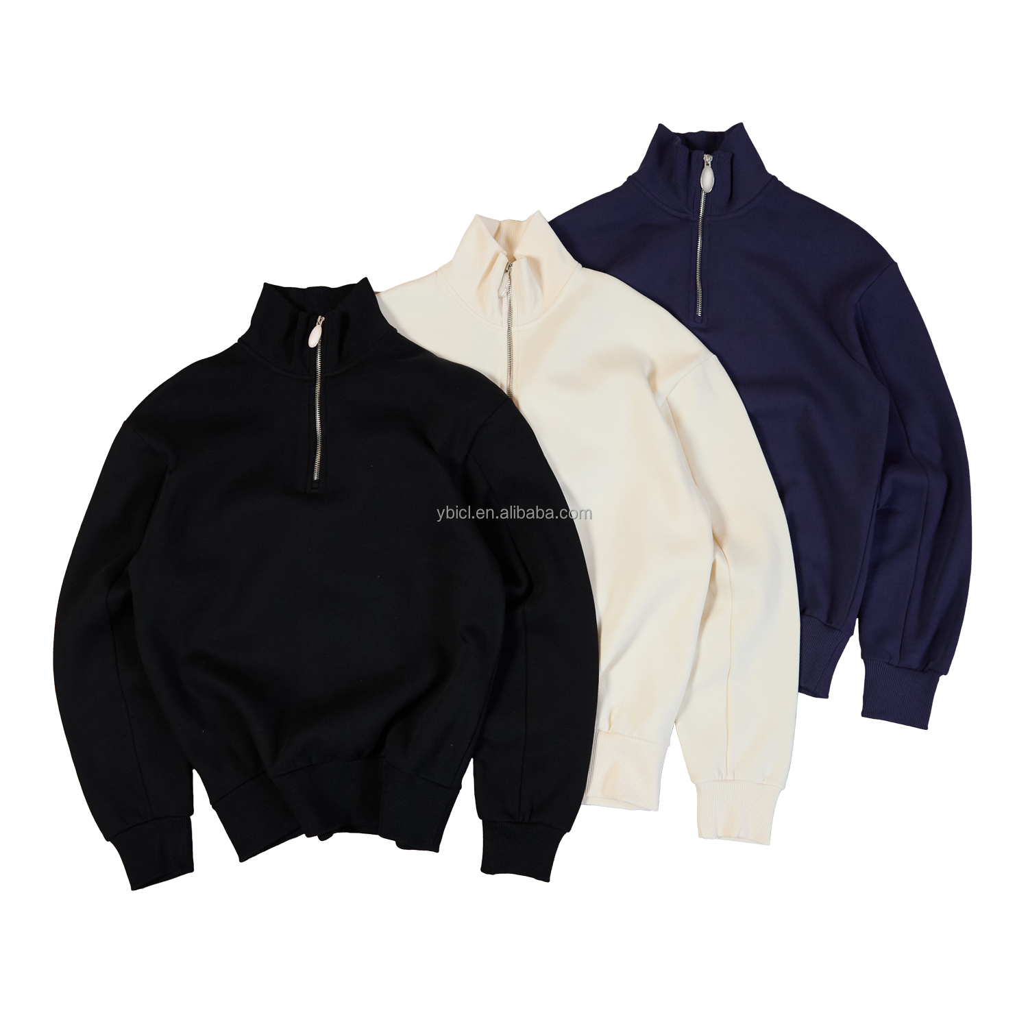 Embroidered Half-Zip Hoodie detail 2