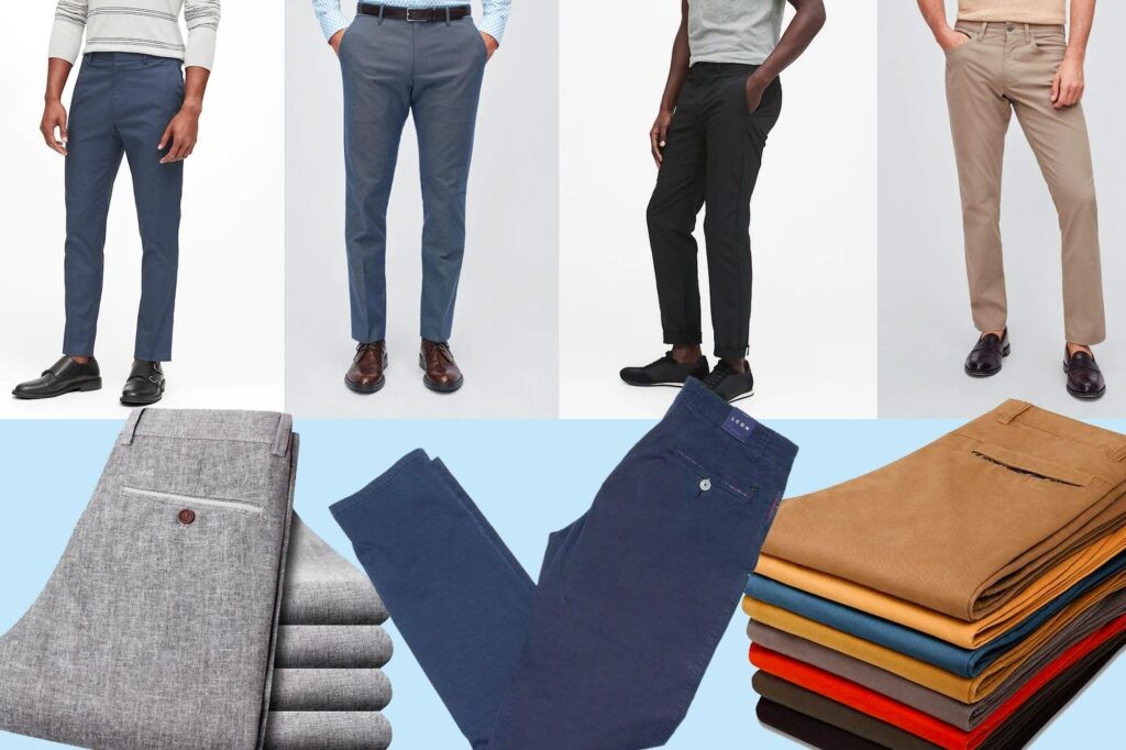 New Fashion Custom Logo Trendy Plus Size Straight Flat Front Breathable Casual Men's Cotton Chino Pants