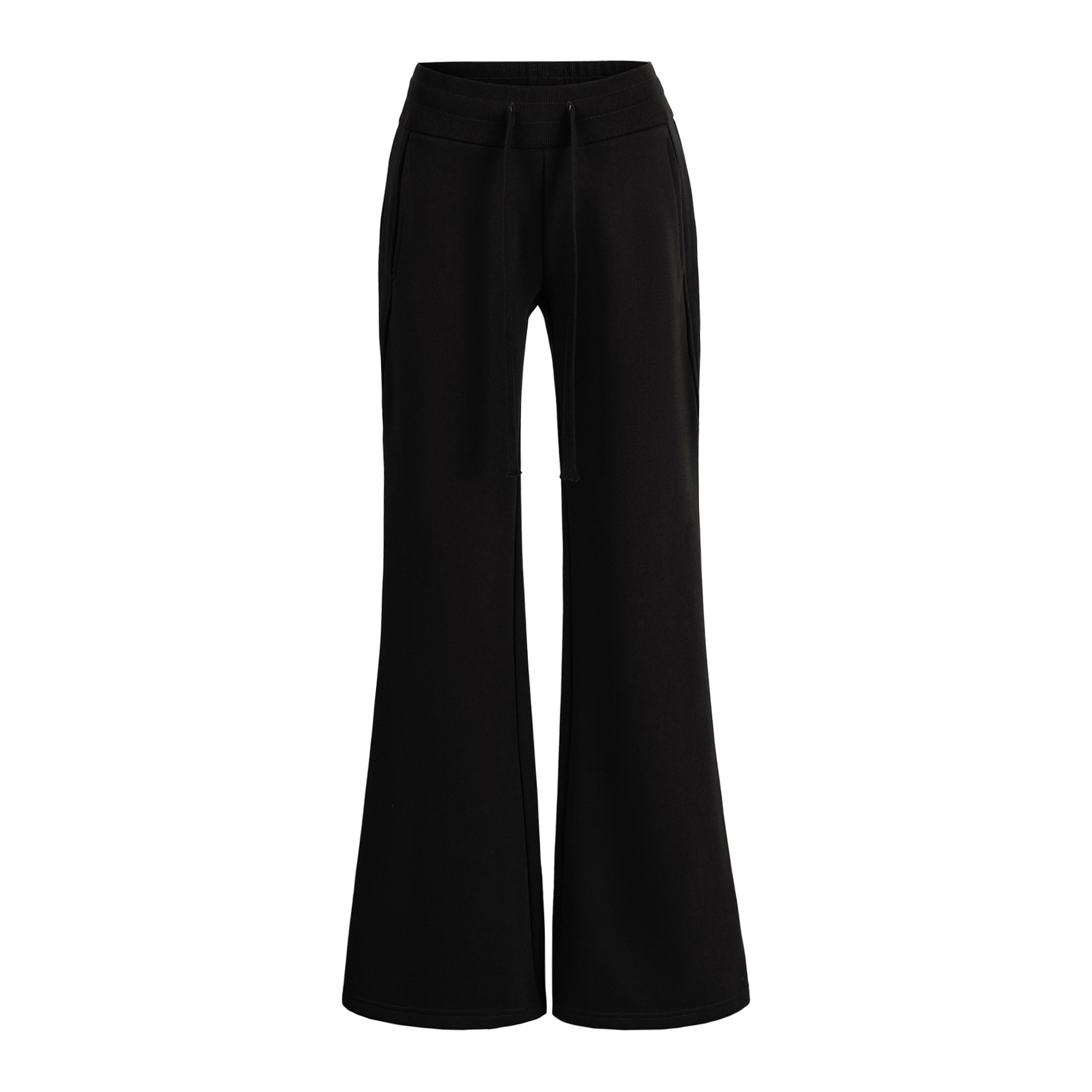 Women's Corduroy-Lined Low Waist Boot Cut Pants-Elastic Waist Loose Casual Lounge Sweatpants for Autumn Winter