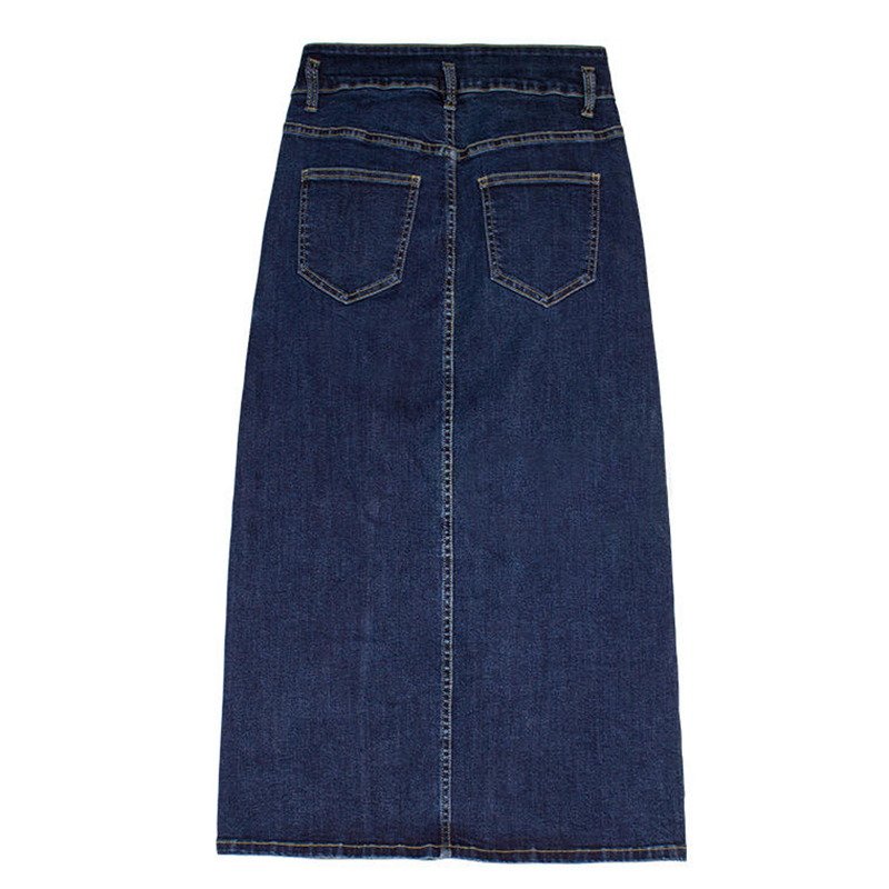 China Factory Wholesale Women's Elegant Long Denim Skirt Customized Vintage Fashion for Spring Summer Autumn Winter