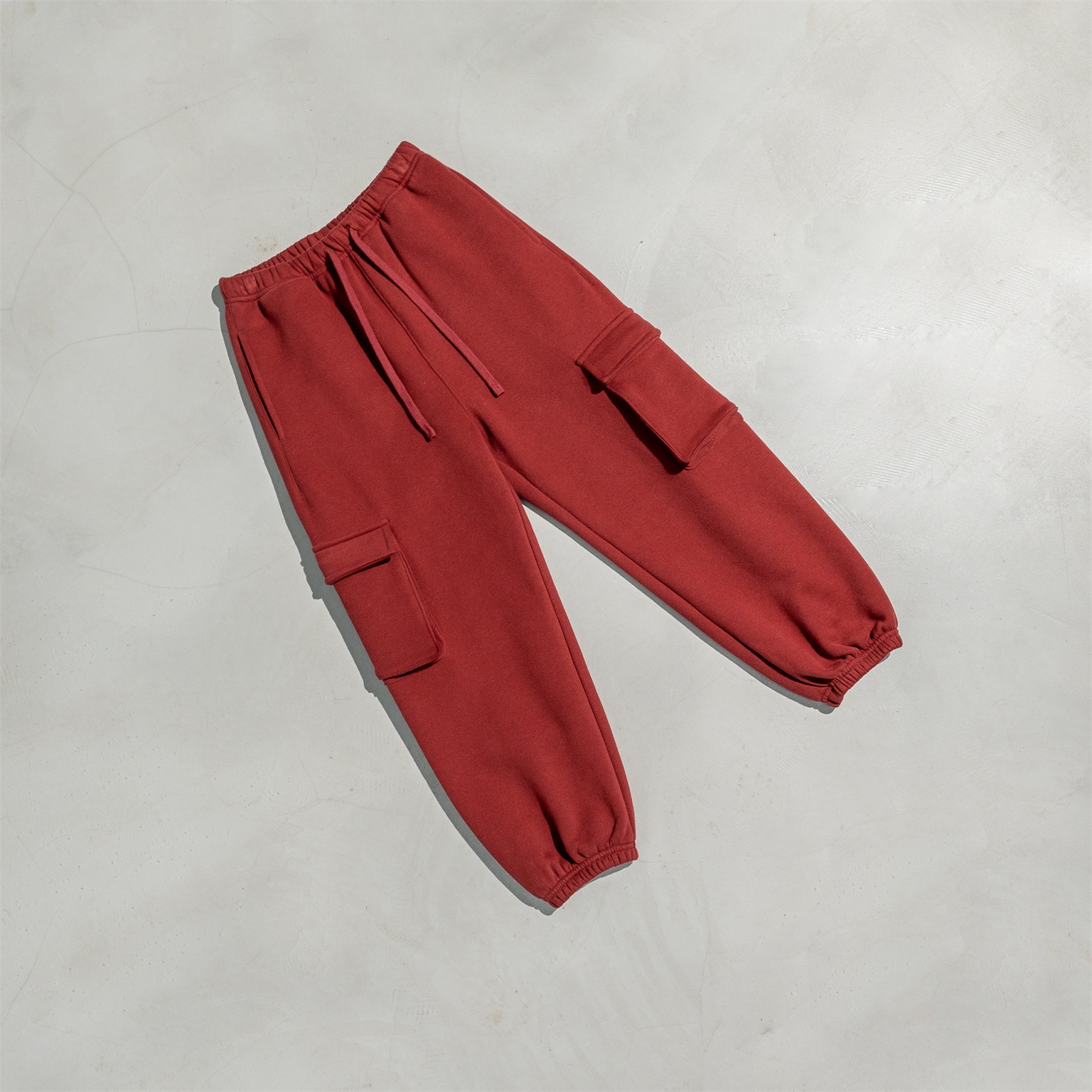 365 GSM Custom Logo Solid Straight Cargo Pants Fitness Sports Men's Trousers High Quality Multi-pocket Cargo Pants