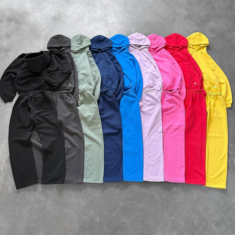 High Quality Sportswear Tracksuits Unisex Pullover Baggy Oversized Gym Set Jogging Suits Blank Hoodie And Jogger Sweatpants Sets
