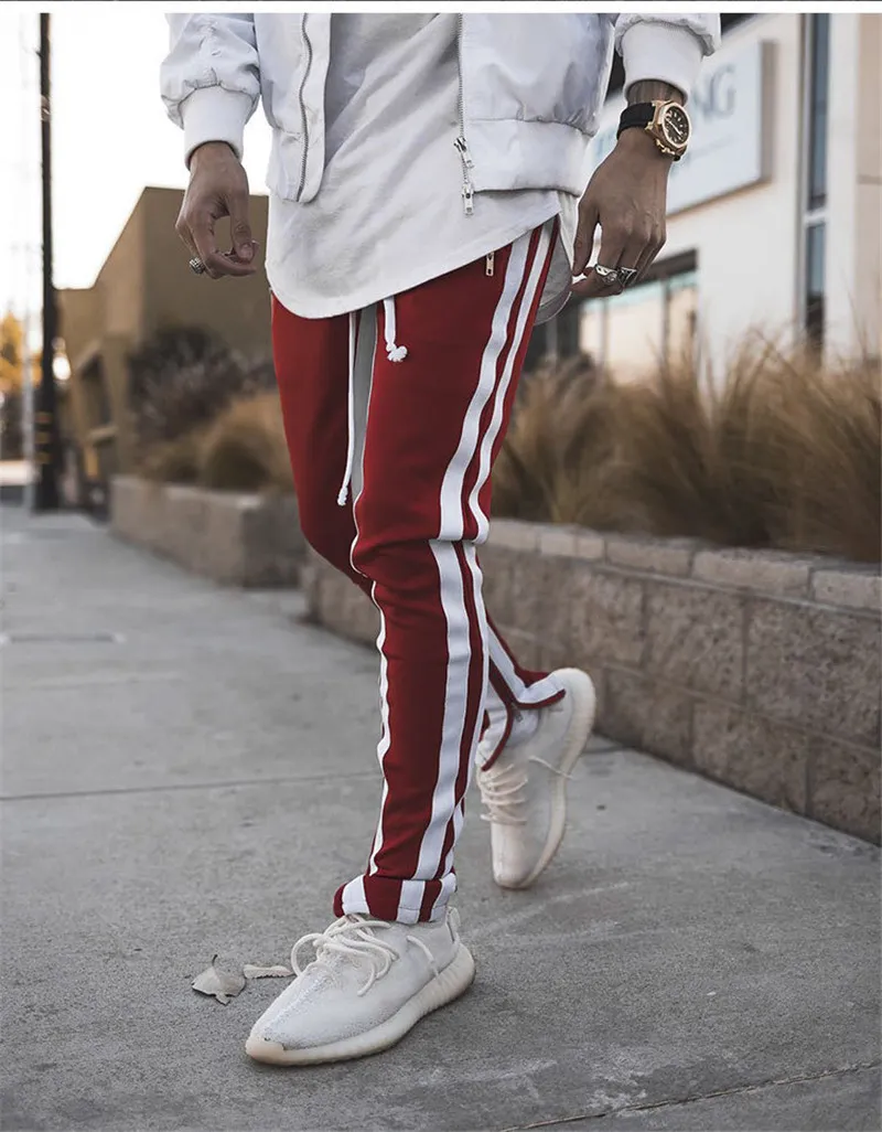 Custom Wholesale Sweat Track Pants with Stripes
