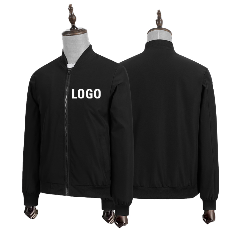 2024 Custom Casual High-Neck Polyester Soft Shell Cycling Bomber Jacket Winter Waterproof Outdoor Windbreaker Stand Zipper High