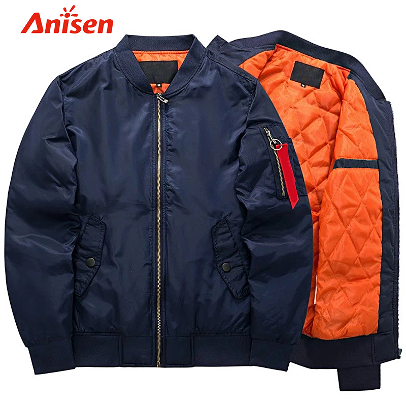 2021 Four Seasons Custom logo Oem Nylon Quilted Lining Windproof Waterproof Green Satin Custom Blank Winter Men Bomber Jacket