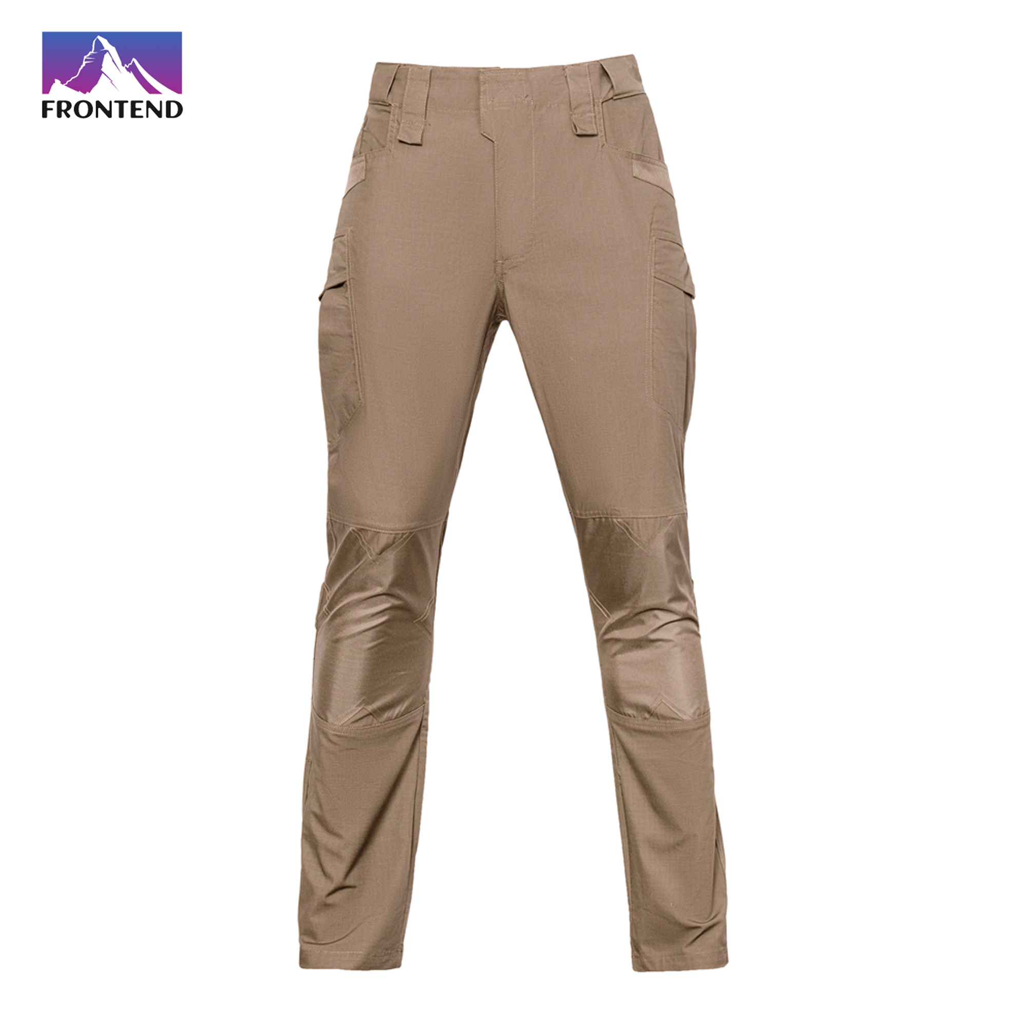 FRONTEND Casual Straight Mid Waist Tactical Cargo Pants Windproof &amp; Waterproof For Men Work Pants FP23192