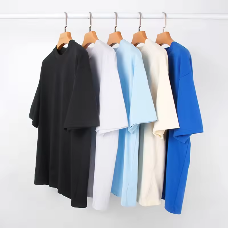 High Quality Heavyweight Cotton Tshirt Tee Custom Screen Printed Oversized Blank Men'S T Shirt Thick Graphic Tshirt