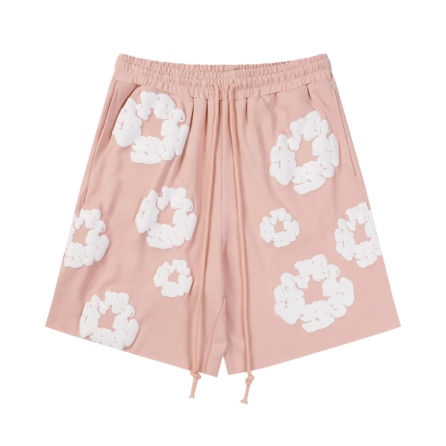 Denim Tears Teal Base White Wreath Print Heavyweight Sweat Shorts