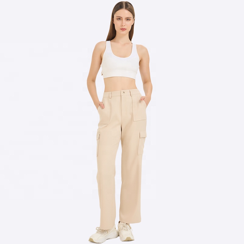 Factory Customized Women's Cargo Pants Casual Straight Dance Utility Pants for Ladies