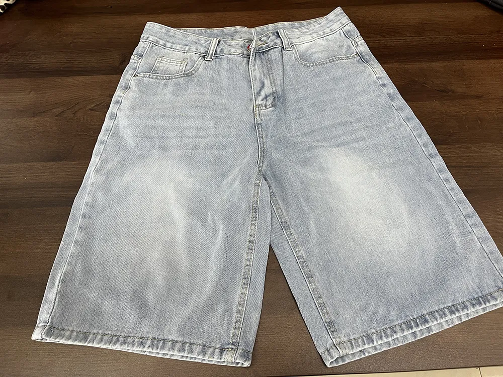 Bulk 95% Cotton 5% Spandex Straight Leg 7-9 Inch Mens Denim Shorts