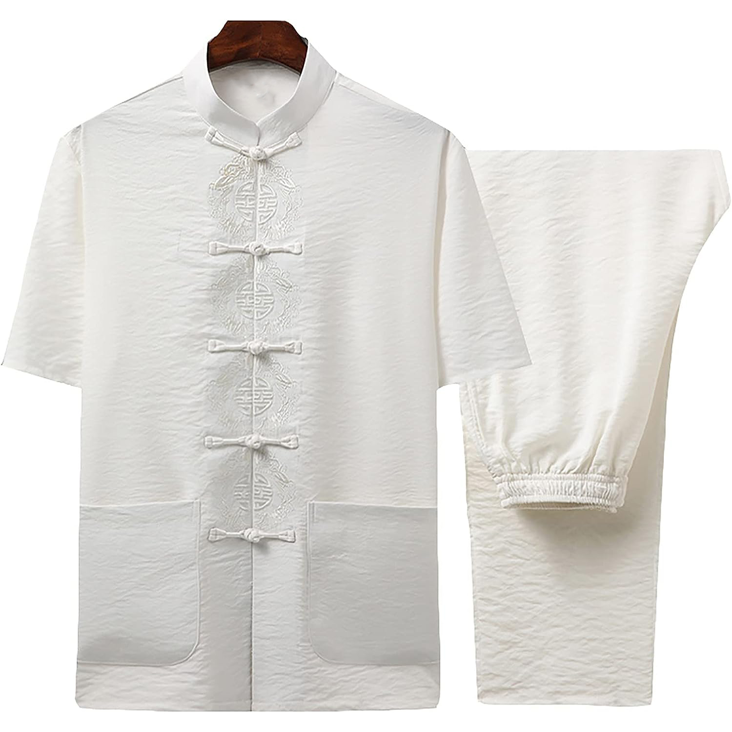 New Premium Quality Traditional Chinese Kung Fu Men's Front Casual Comfortable Lightweight Breathable Durable Quick Dry 100%