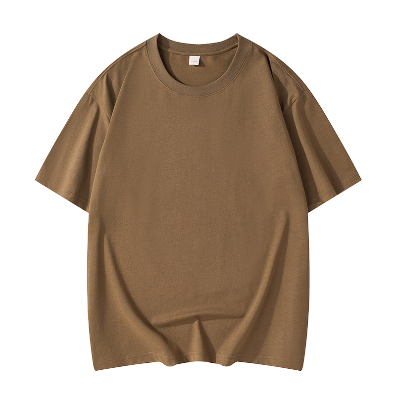 2025 High Quality Solid Color 100% Cotton Graphic Tees Unisex 210Gsm Blanks Printed Plain Round Neck T-Shirts Men