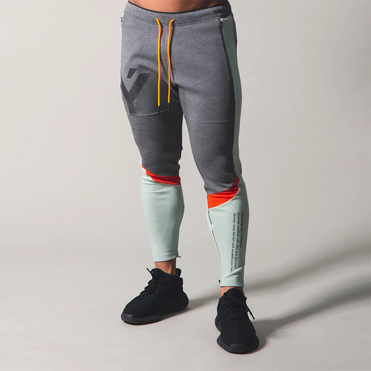 Wholesale Mens Contrast Color Cotton/Spandex Fashion Running/Jogging/Training Gym Sports/Casual Track Jogger Pants