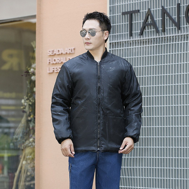 Cotton-padded Winter Workwear Men's Fleece-lined Thickened Cotton Padded Bomber Jacket Wear-resistant Anti-scalding Welder's