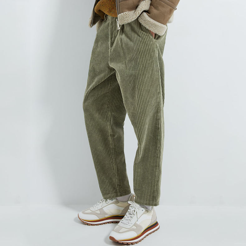 Custom Corduroy Mens Pants Chino Green Corduroy Pants for Men