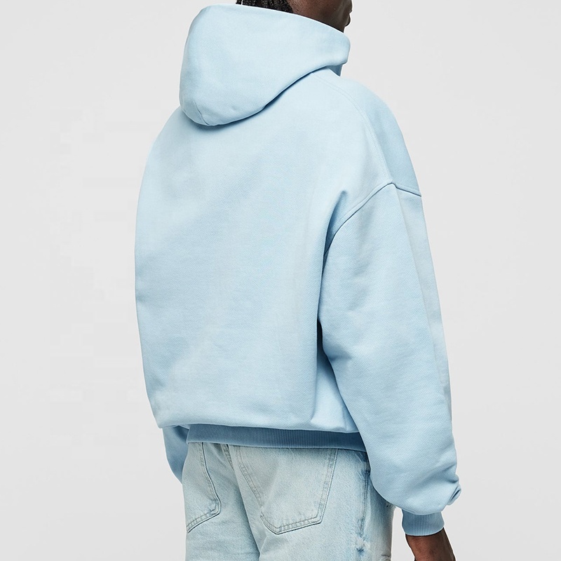 Wholesale Custom Blank Men's Zip up Hoodie Custom Logo Puff Print Cardigans With Oversize Zipper Hoodies Unisex
