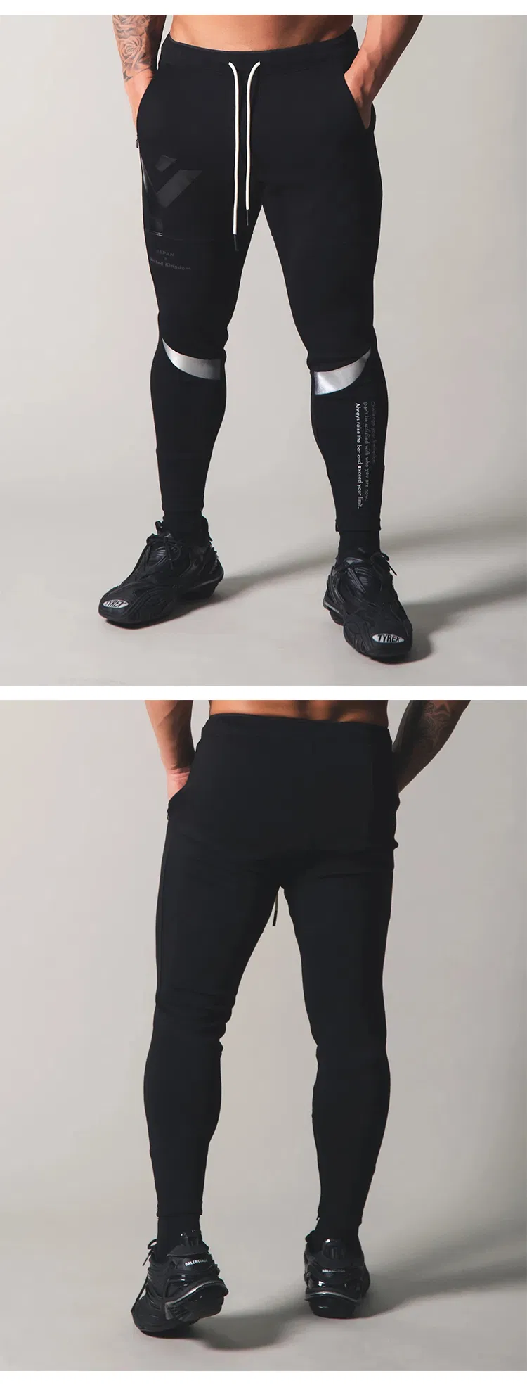 Wholesale Mens Contrast Color Cotton/Spandex Fashion Running/Jogging/Training Gym Sports/Casual Track Jogger Pants