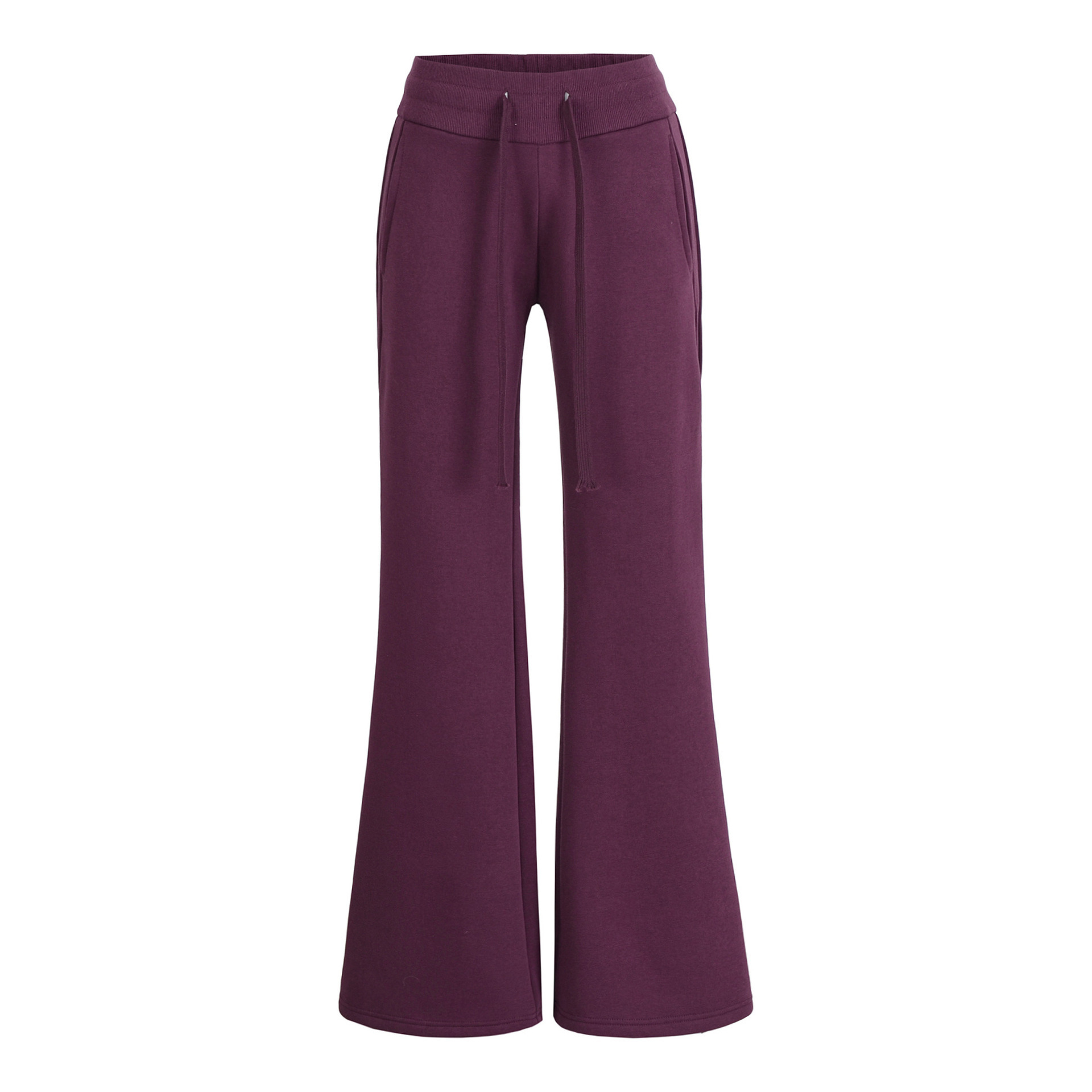 Women's Corduroy-Lined Low Waist Boot Cut Pants-Elastic Waist Loose Casual Lounge Sweatpants for Autumn Winter