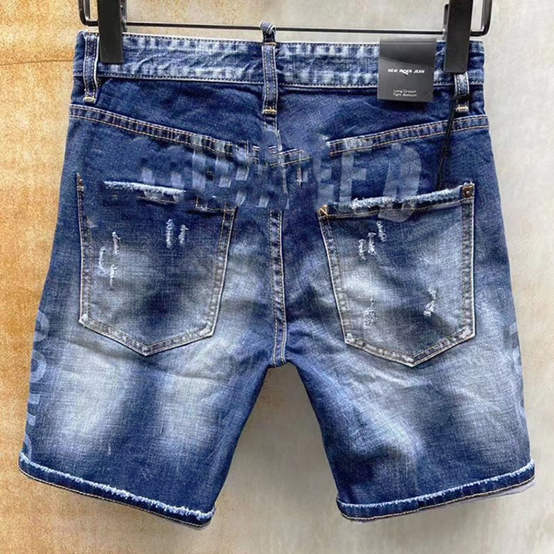 Top Quality Men's Blue Classic Denim Shorts - Custom Skinny Fit Jeans Style