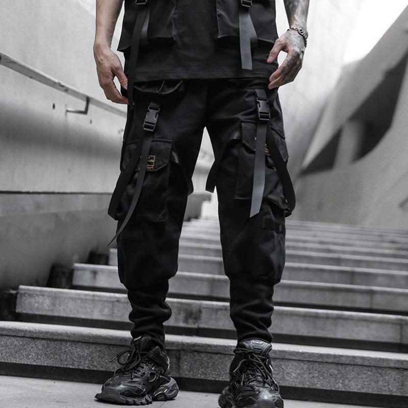LAYENNE Workwear Jogging Hiphop Style Big Pocket Cargo Pants Men Wholesale Tapered Cargo Pants Men Streetwear