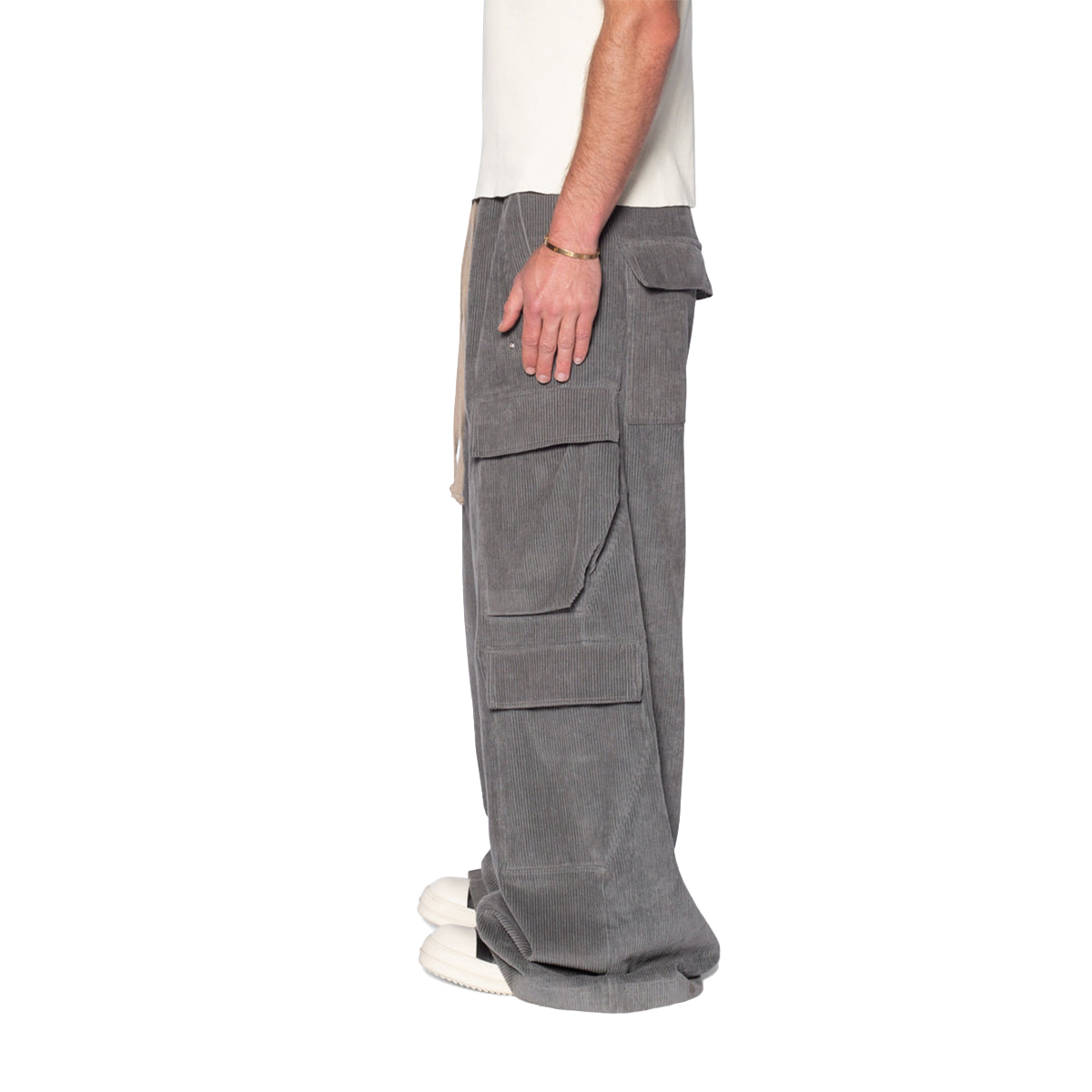 XUCHANG High Quality Grey Custom Color Heavyweight Chenille Vintage Trousers Breathable Corduroy Cargo Pants for Men
