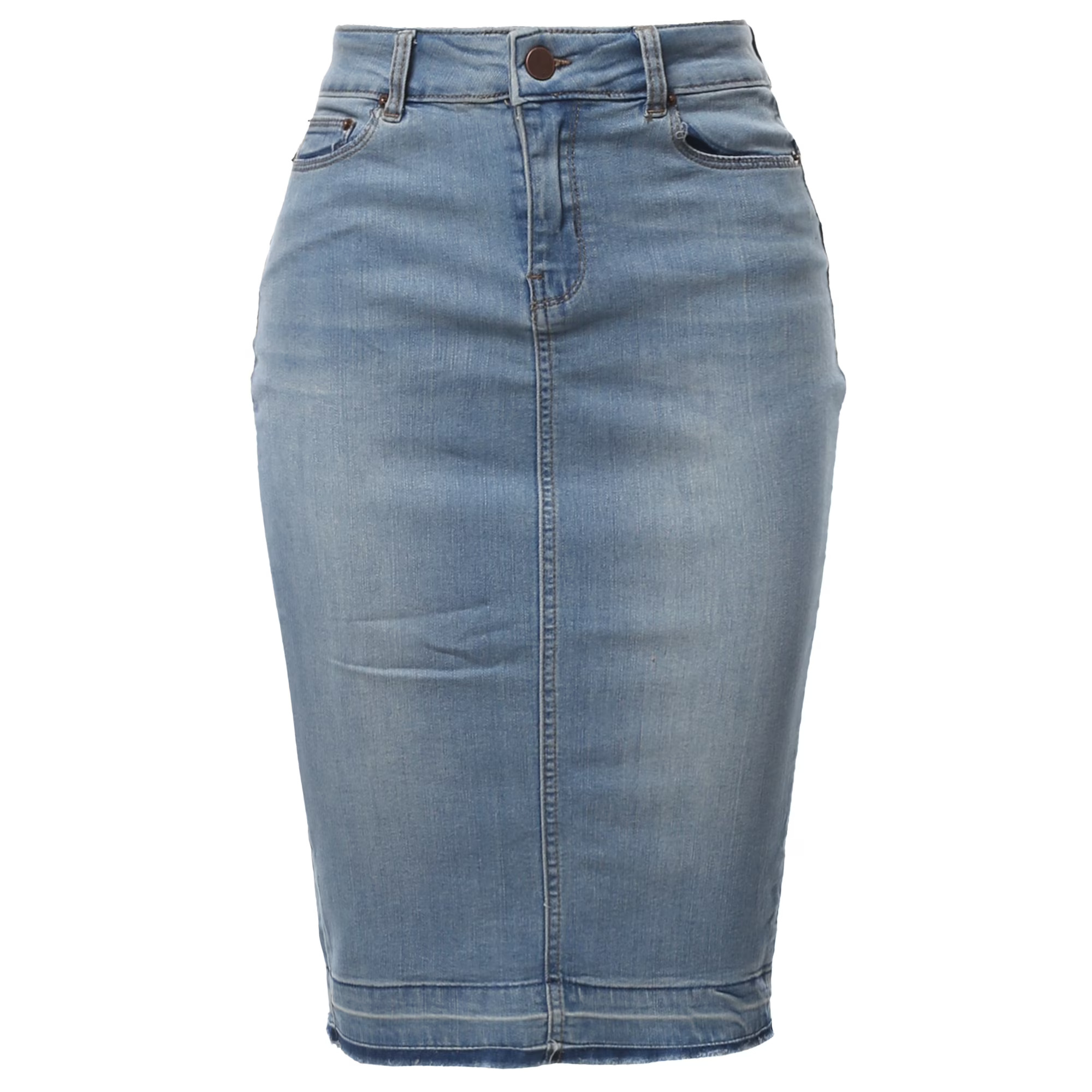 Denim Skirt Front View