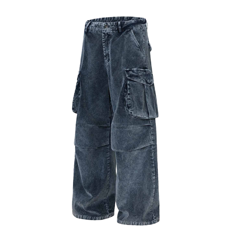 Calorie Sportswear Wholesale Custom Casual Sports Regular Fit 100% Cotton Corduroy Acid Wash Breathable Men's Jogger Pants