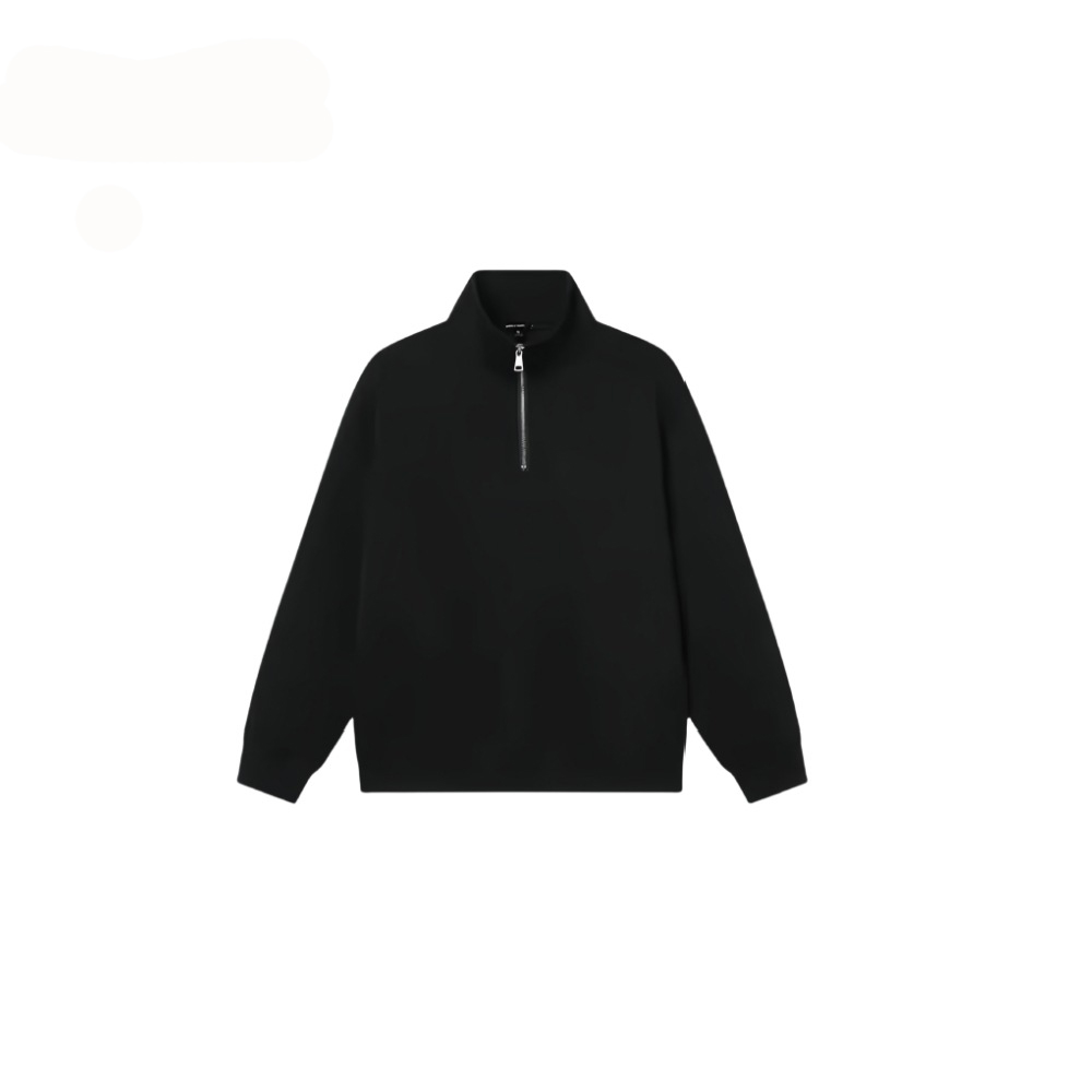 High Quality 500GSM Half Zipper Stand Neck Custom Printing Cotton Mens Sweatshirts