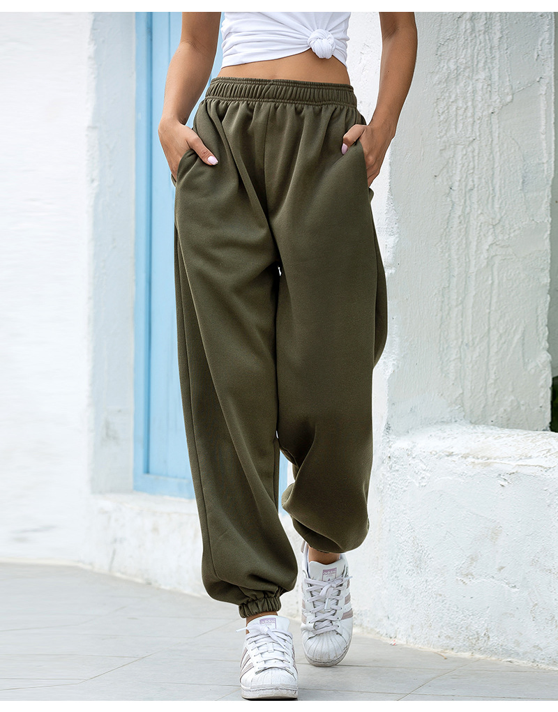 Wholesale Custom New Design Casual Track Work Cotton Women Pants Made in China