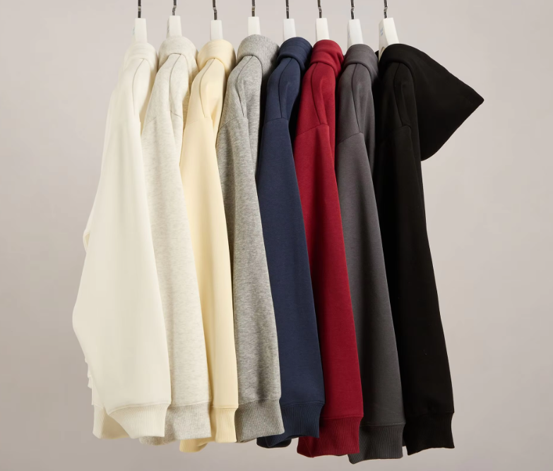 Custom Logo Printed Drop Shoulder Zipper-Up Hoodie Cotton Heavyweight Oversized Men's Solid Color Autumn Streetwear DTG