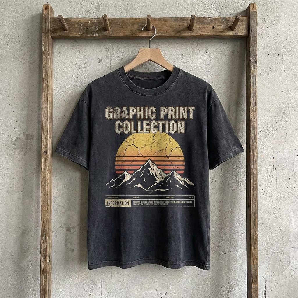 Oversized Men's 280g T-Shirts Custom Print Graphic Logo Plain Cotton Tee Manufacturer Sublimation Camiseta Knitted Men's T-Shirt