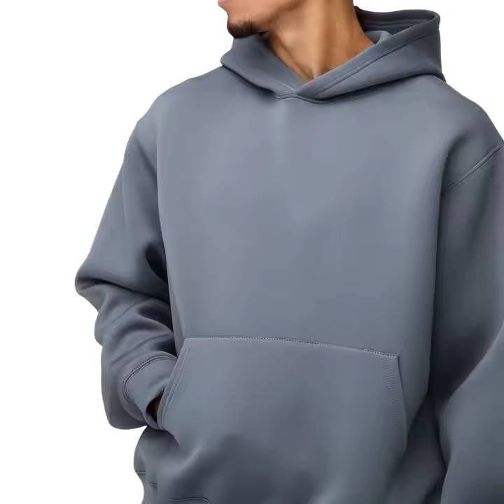 High Quality 100% Cotton Hoodies Custom Screen Print Logo Plain Thick Heavyweight Oversized Blank Hoodies Pullover Blank Hoodies