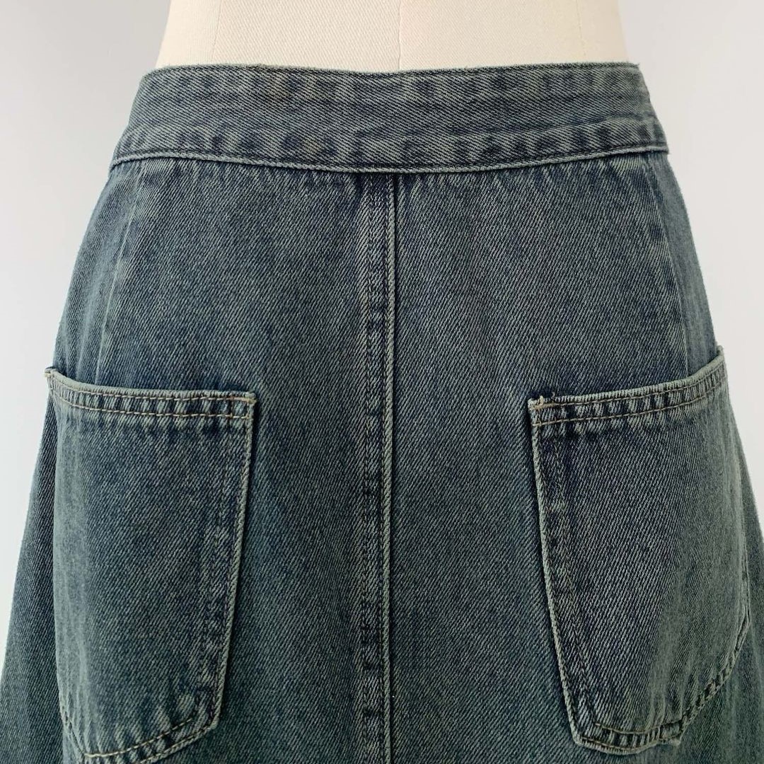 Women's Casual High Waist Midi Denim Skirt-Breathable Custom Logo OEM Service Customizable Size &amp; Color