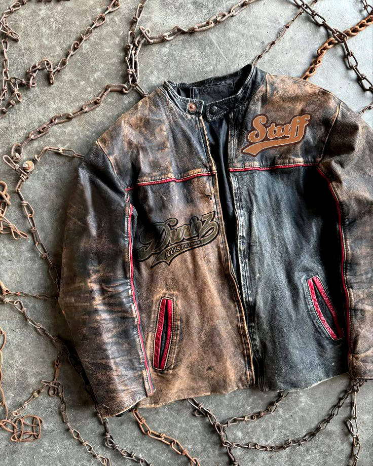 OEM Custom PU Leather Bomber Jacket, Vintage Hip Hop Style with Embroidery, Stand Collar Winter Jacket