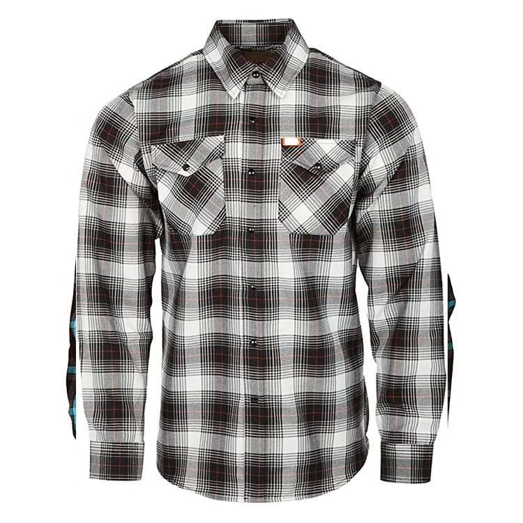 High Quality Customizable Men's Button Down Checked Flannel Shirts