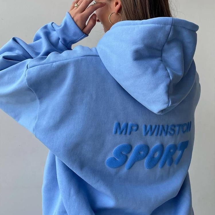 Custom 3D logo High Quality Embossed Unisex Hoodie Oem Womens Cotton Oversize Heat Transfer Puff Printing Women Hoodies
