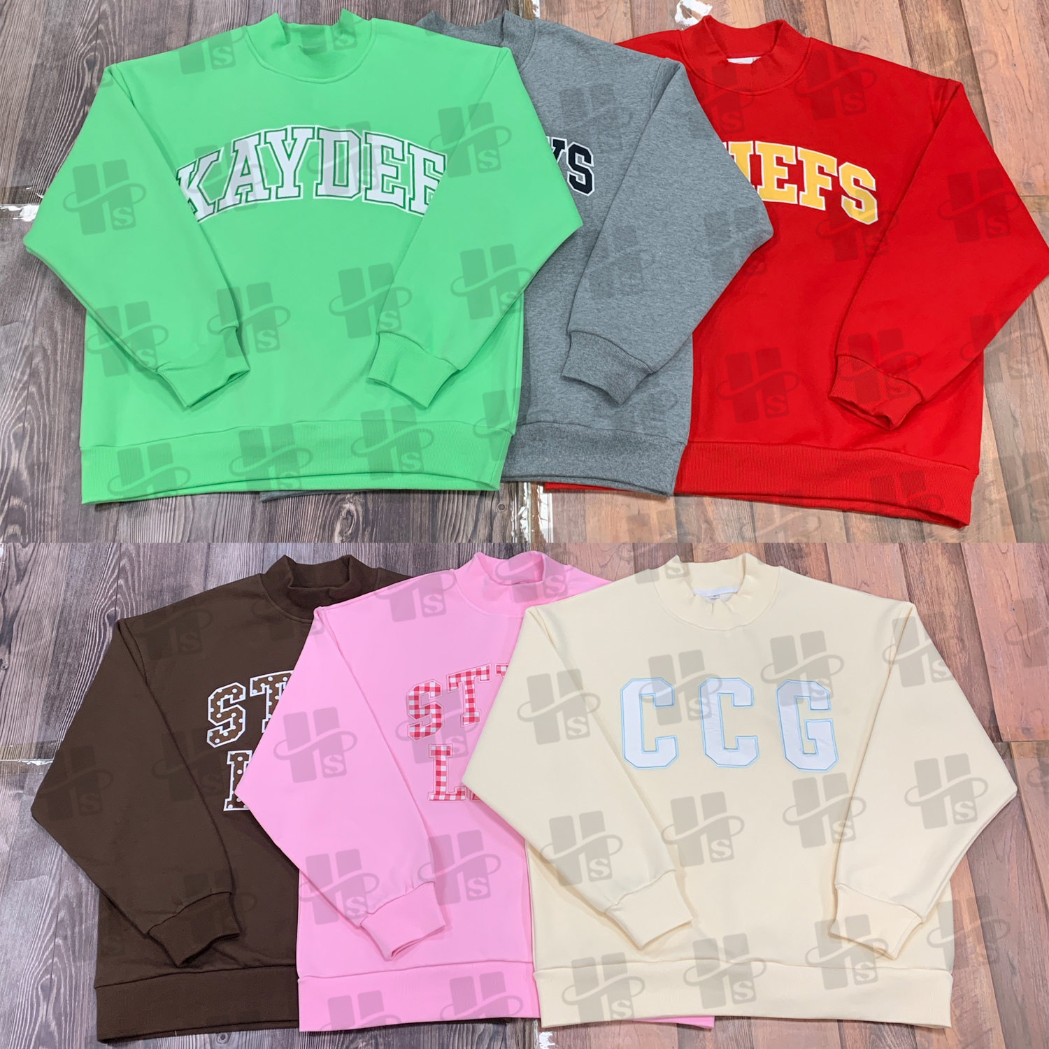 Custom Mockneck Cotton HeavyWeight Jumper Embroidered Patch Polka Dot Soft Fleece Gray neck Oversized Mock Neck Sweatshirt Women