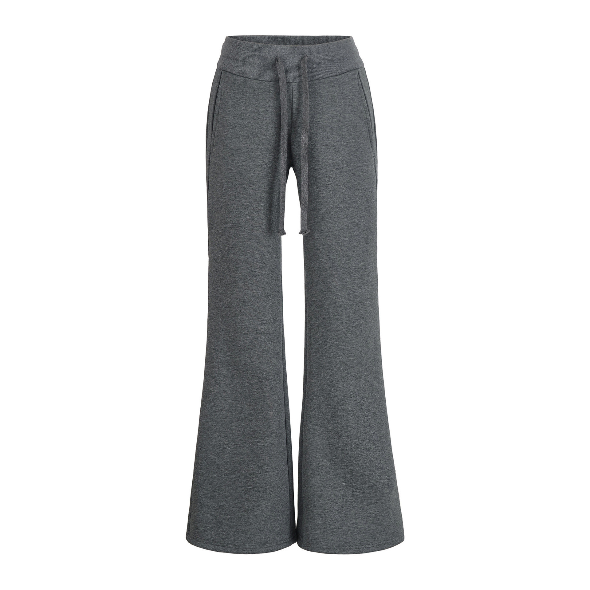 Women's Corduroy-Lined Low Waist Boot Cut Pants-Elastic Waist Loose Casual Lounge Sweatpants for Autumn Winter