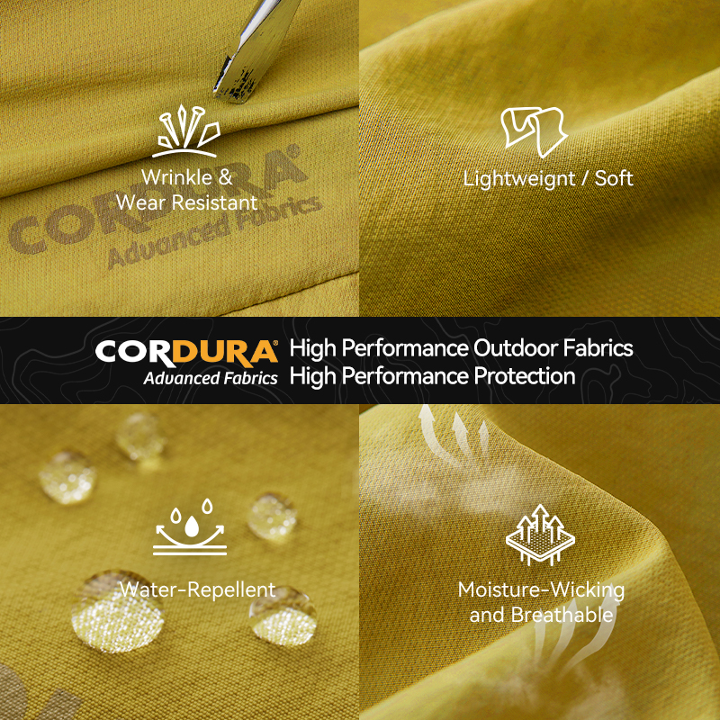 QUICKSHOW Streetwear CORDURA Wide Leg Outdoor Sport Pants Quick Dry Hike Pants Casual Pleated Cargo Scimitar Pants for Man