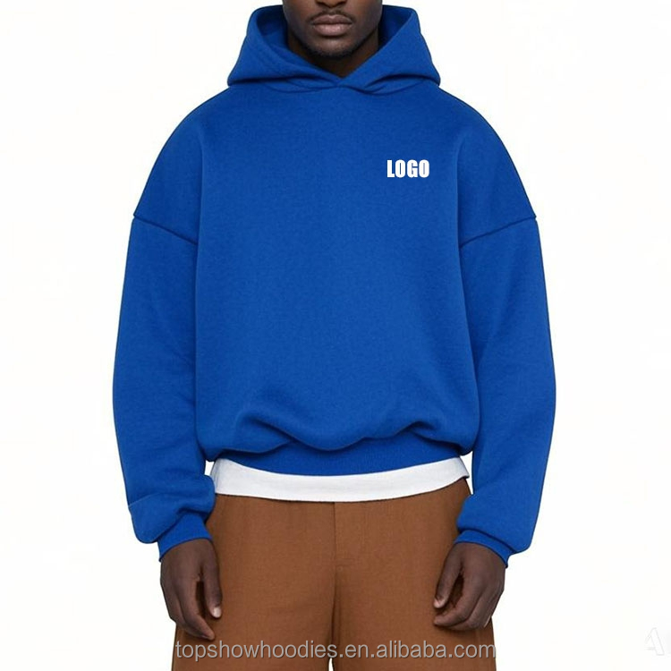 OEM Custom 100% Cotton Hoodie High Quality Heavyweight 400 420 450 500 600 Gsm Oversized Cropped Pullover Hoodie For Men