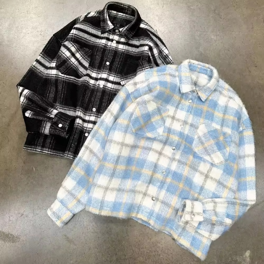 Custom Flannel Cotton Button Up Oversized Shirt Long Sleeve Plaid Fleece Flannel Shirt For Men
