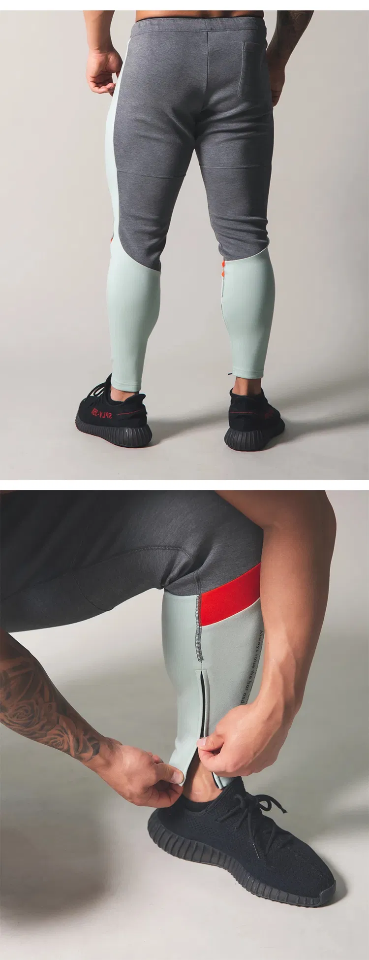 Wholesale Mens Contrast Color Cotton/Spandex Fashion Running/Jogging/Training Gym Sports/Casual Track Jogger Pants