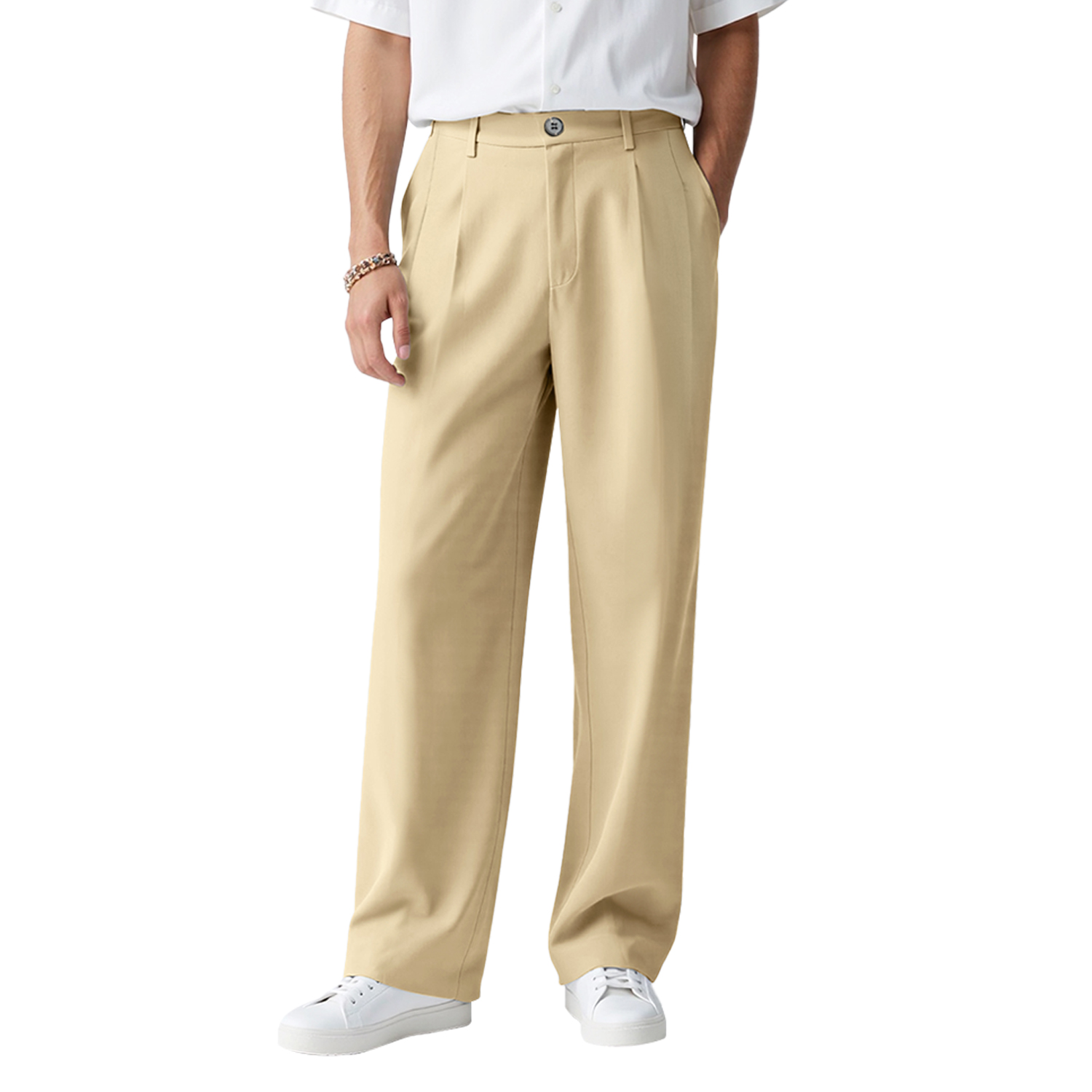 Gingtto HIgh Quality Baggy Straight Fit Chinos Wholesale Custom Logo Chino Pant Men