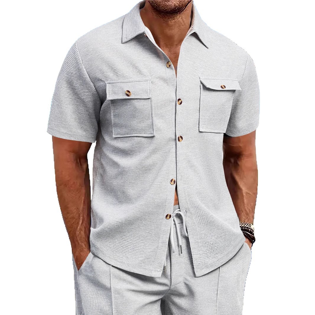 High Quality Men's Shirts Flannel Plaid Long Sleeve Multi Pocket Custom Logo Breathable Casual Vintage Men's Shirts