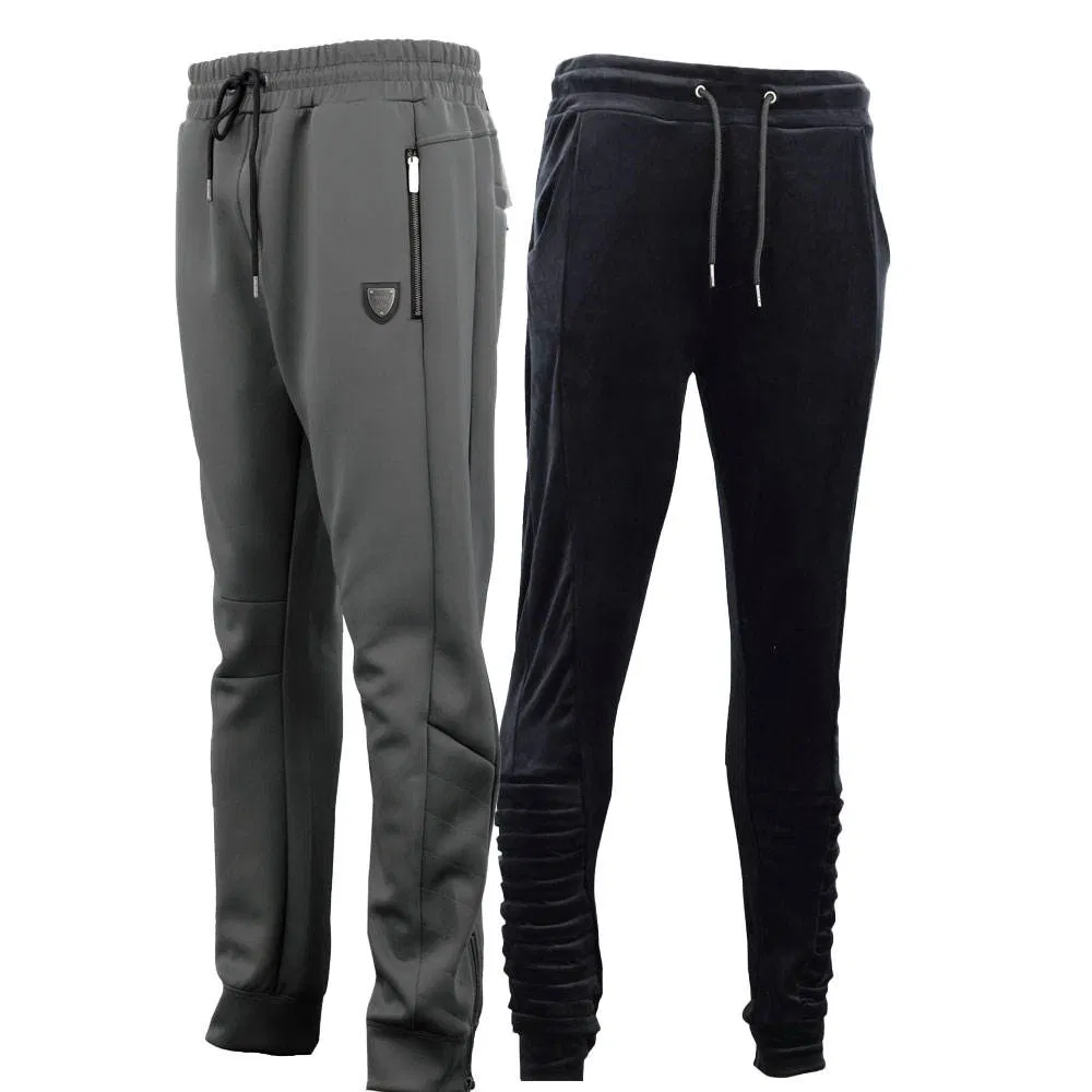 Hot Sale Fashion Design Velour Mens Track Joggers Pants with Custom Logo