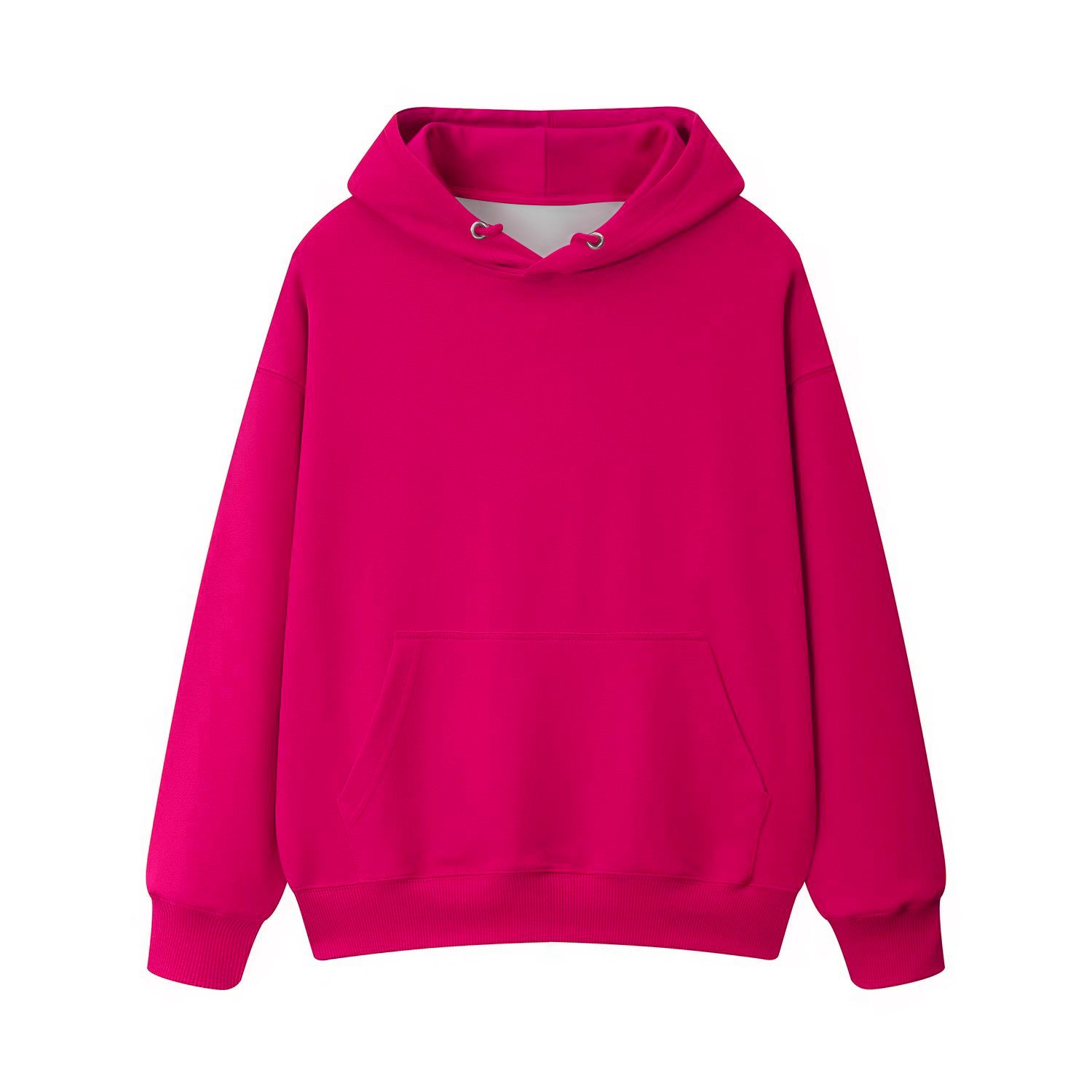 Premium Women's 320g Cotton Blend Terry Hoodie: Minimalist Solid Color Custom Sweatshirt For Spring And Autumn Comfort