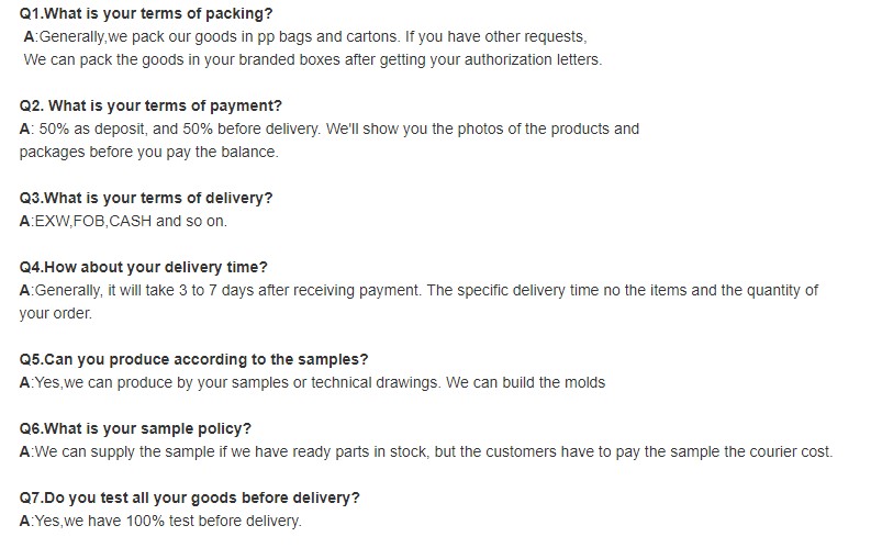 FAQ Overview