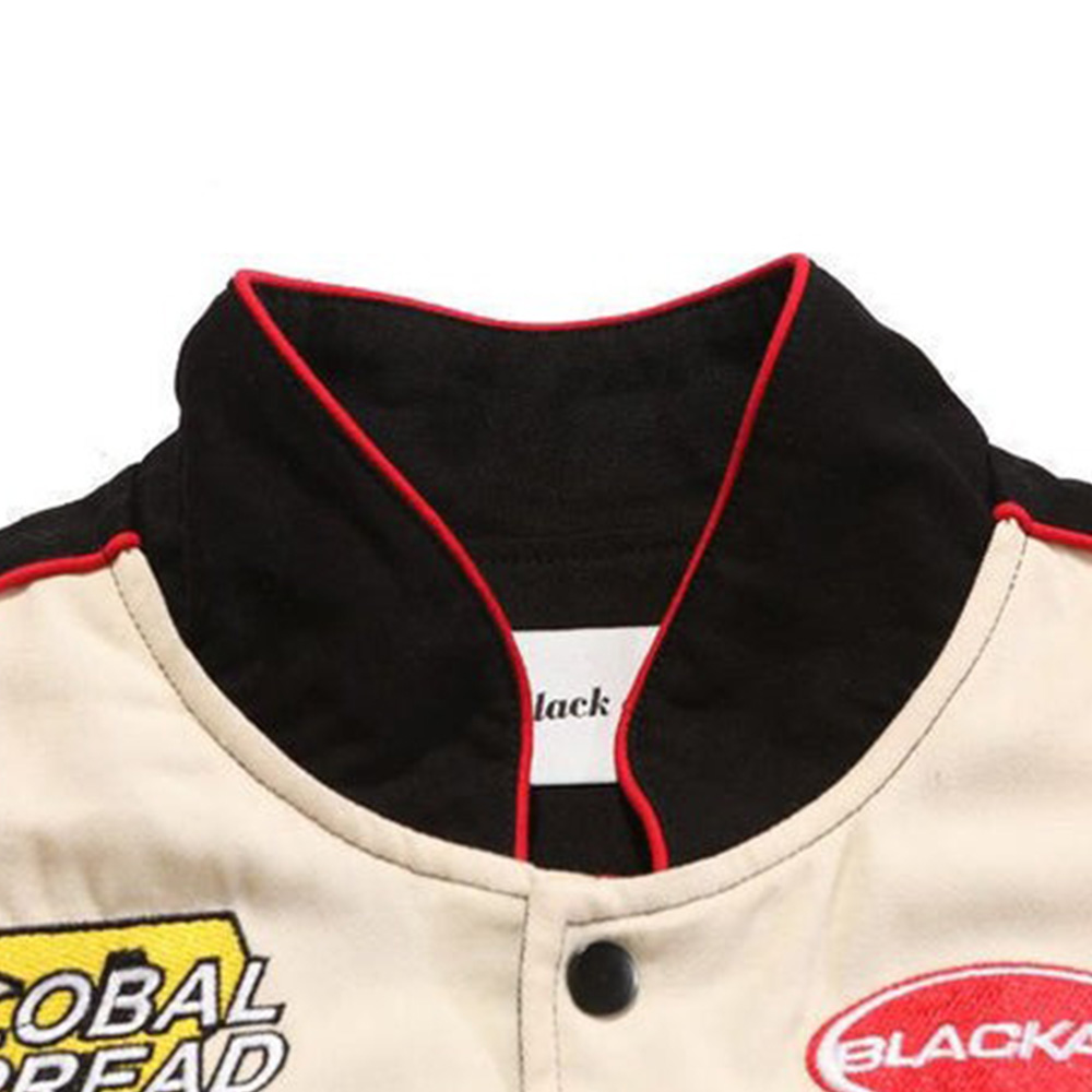 High Quality Retro Racing Bomber Jacket Vintage Streetwear Motorbike Embroidered Light Polyester Breathable Spring Autumn Wear