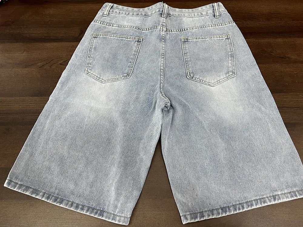 Bulk 95% Cotton 5% Spandex Straight Leg 7-9 Inch Mens Denim Shorts